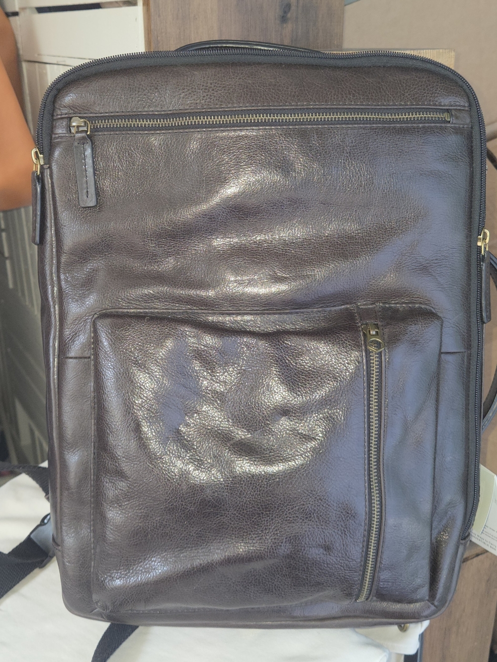 NWT FOSSIL Leather Men’s Backpack - Black
